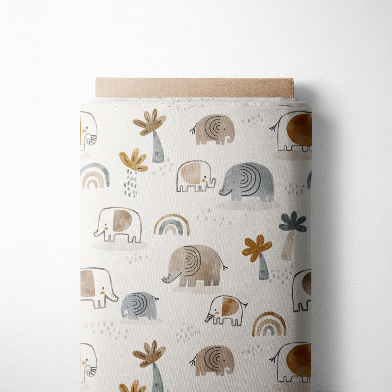 0.5m BIO Ribjersey Baby Elefant
