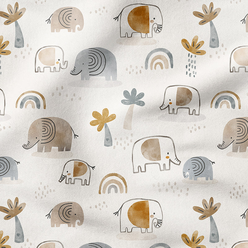 0.5m BIO Ribjersey Baby Elefant