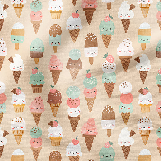 0.5m BIO French Terry Icecream oat