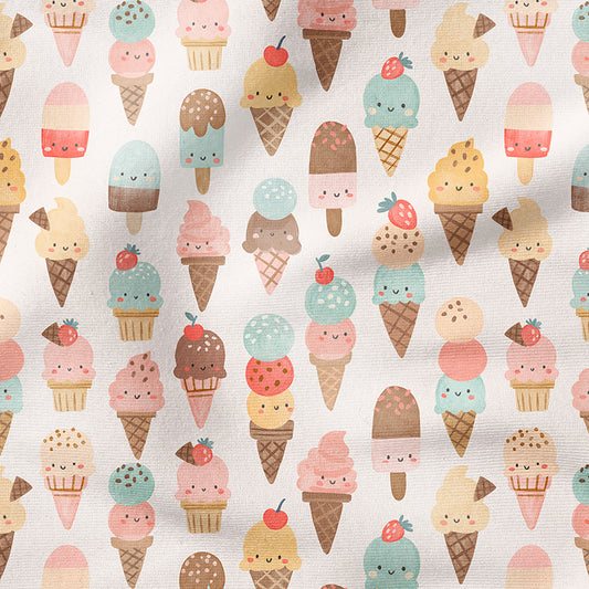 0.5m BIO French Terry Icecream summer