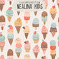 0.5m Bademodestoff Icecream summer