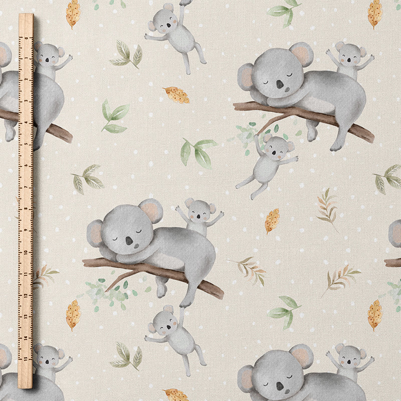 0.5m French Terry Mama Koala sand *VORBESTELLUNG - Lieferzeit 4-6 Wochen*