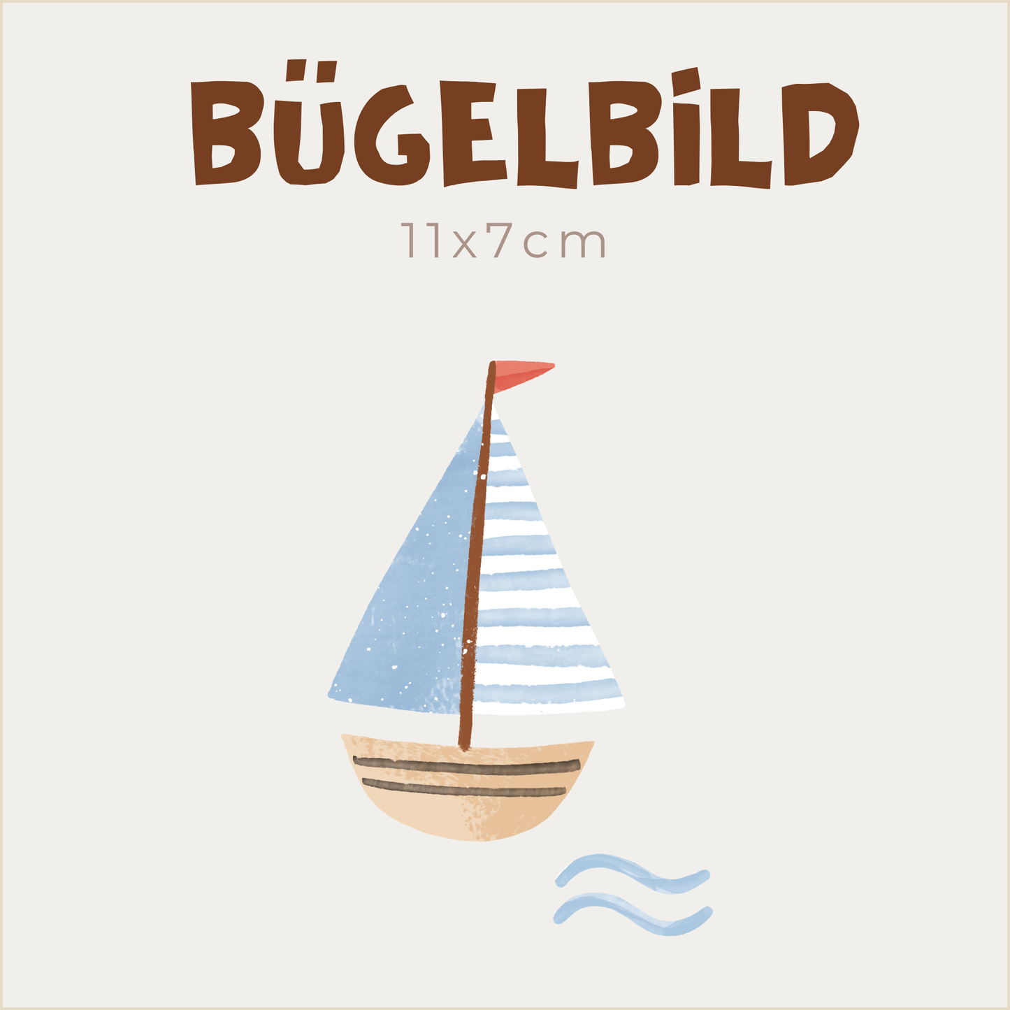 Bügelbild Marine Adventure: Boot | 11x7cm