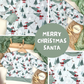 0.5m BIO French Terry Merry Christmas Santa
