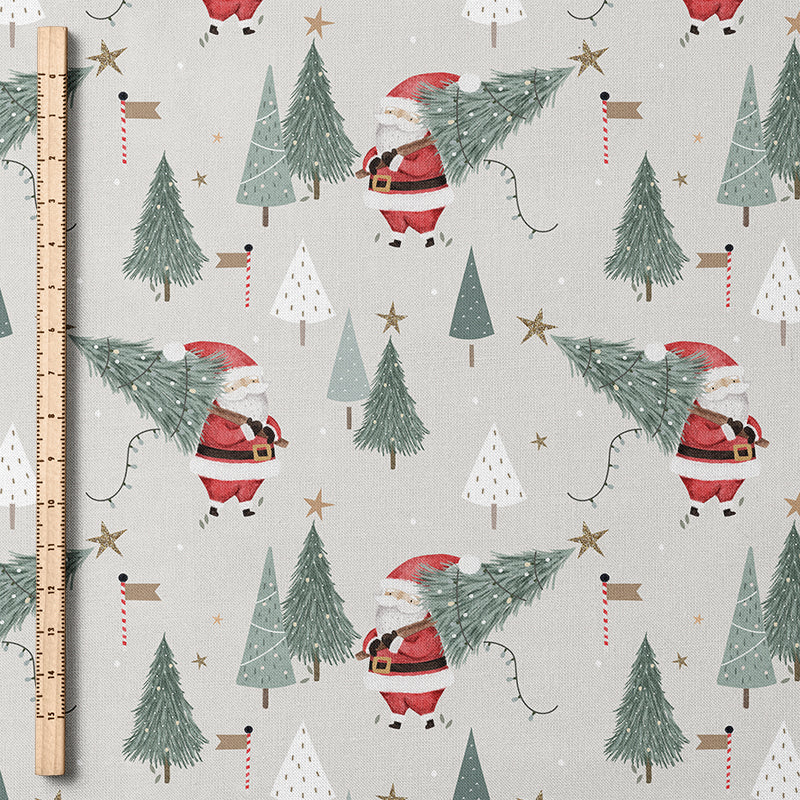 0.5m BIO French Terry Merry Christmas Santa