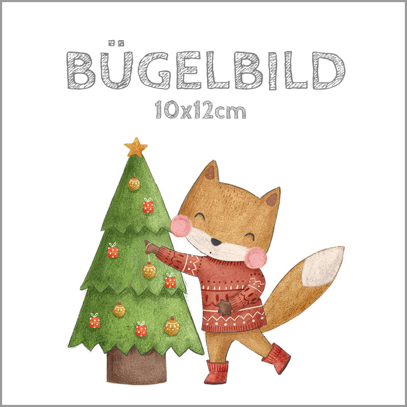 Bügelbild Merry Foxmas | 10x12cm