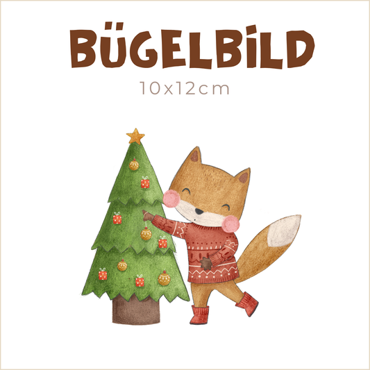 Bügelbild Merry Foxmas | 10x12cm