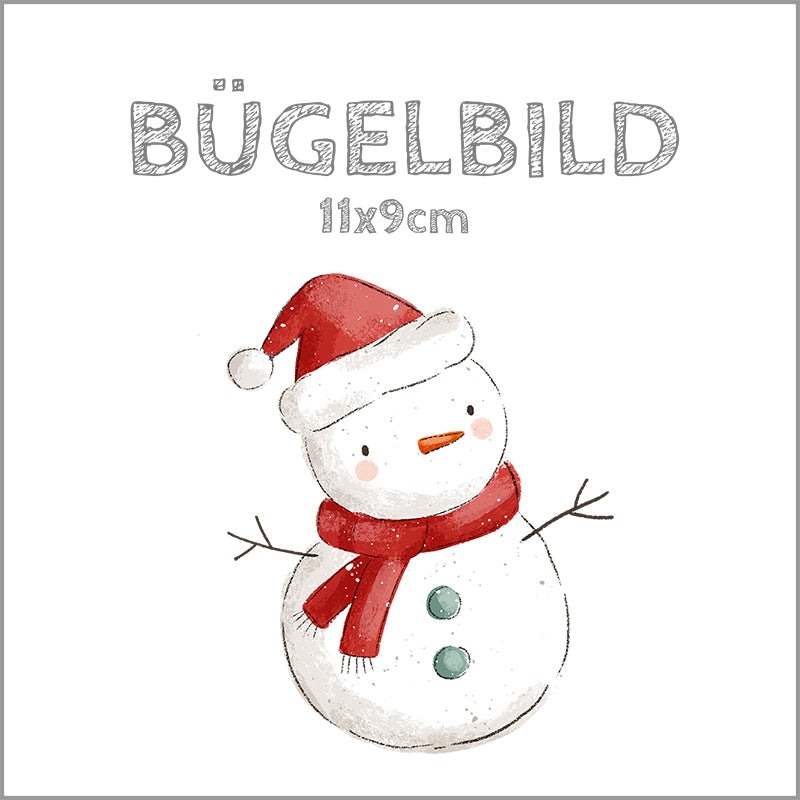 Bügelbild Merry Snowman | 11x9cm