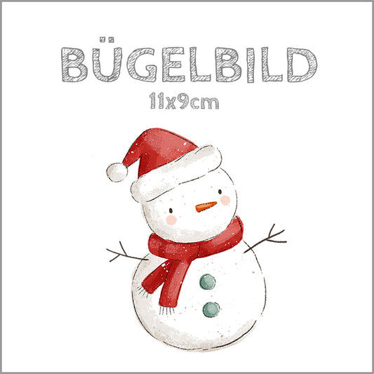 Bügelbild Merry Snowman | 11x9cm