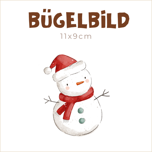 Bügelbild Merry Snowman | 11x9cm