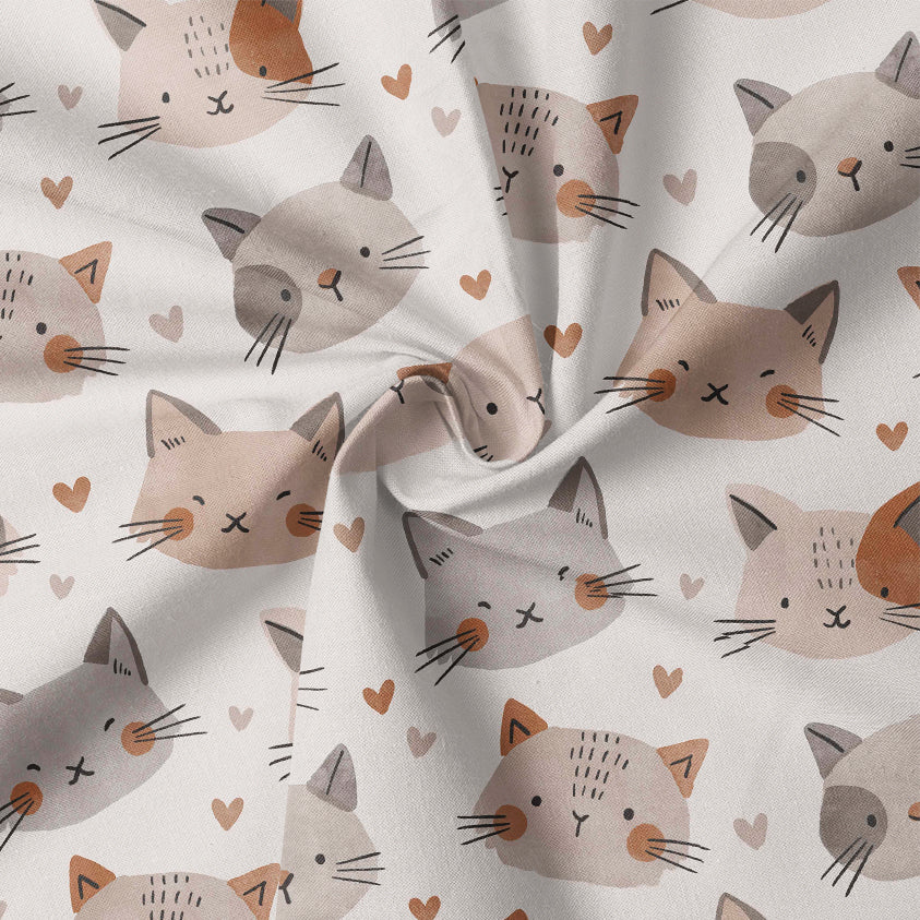 0.5m BIO French Terry Miau cream