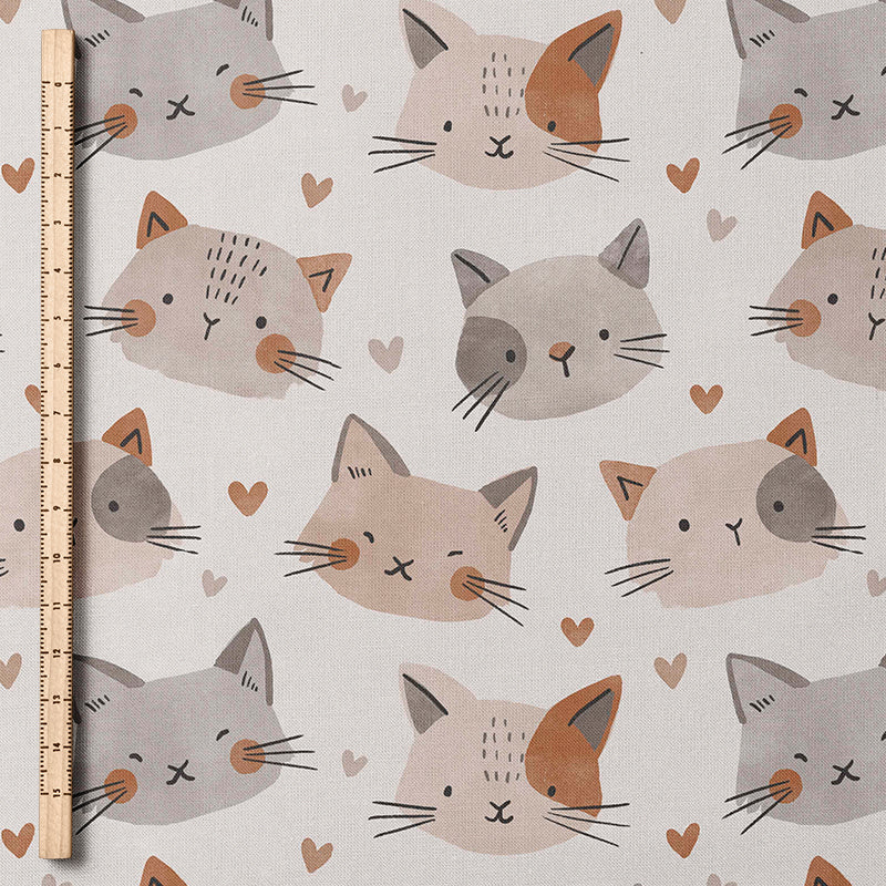 0.5m BIO French Terry Miau cream