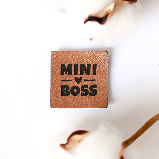 Kunstlederlabel Mini Boss | 1 Stück