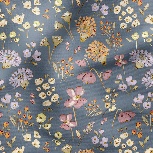 0.5m BIO French Terry Moonlight Florals