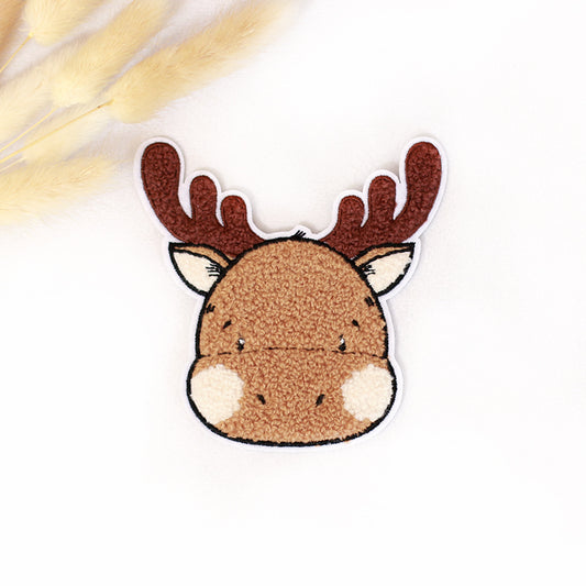 Chenille Patch: Moose beige | 10x10cm