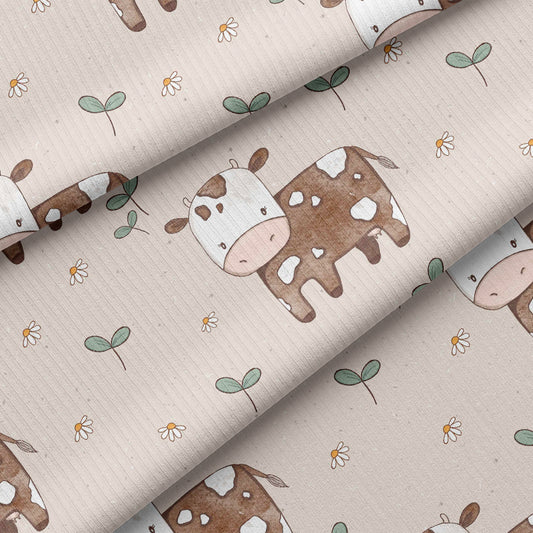 0.5m Rippjersey Muhkuh beige *VORBESTELLUNG - Lieferzeit 4-6 Wochen*