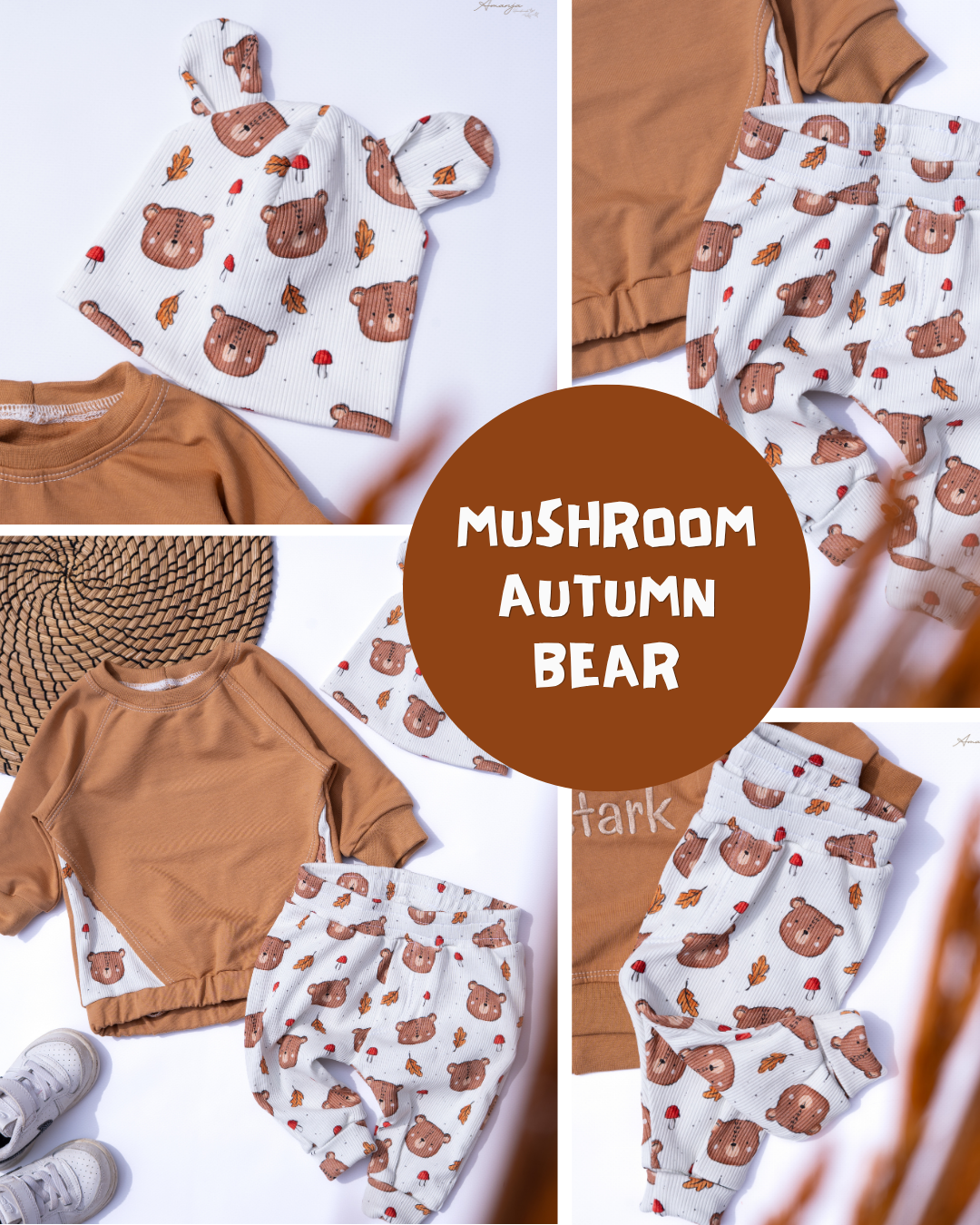 0.5m Rippjersey Mushroom Autumn Bear