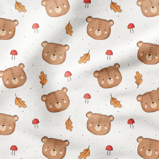 0.5m BIO French Terry Mushroom Autumn Bear