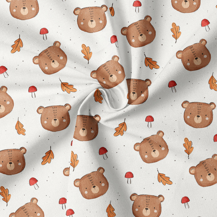 0.5m BIO French Terry Mushroom Autumn Bear