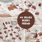 RESTSTÜCK 100cm BIO French Terry My Beary Berry Friend