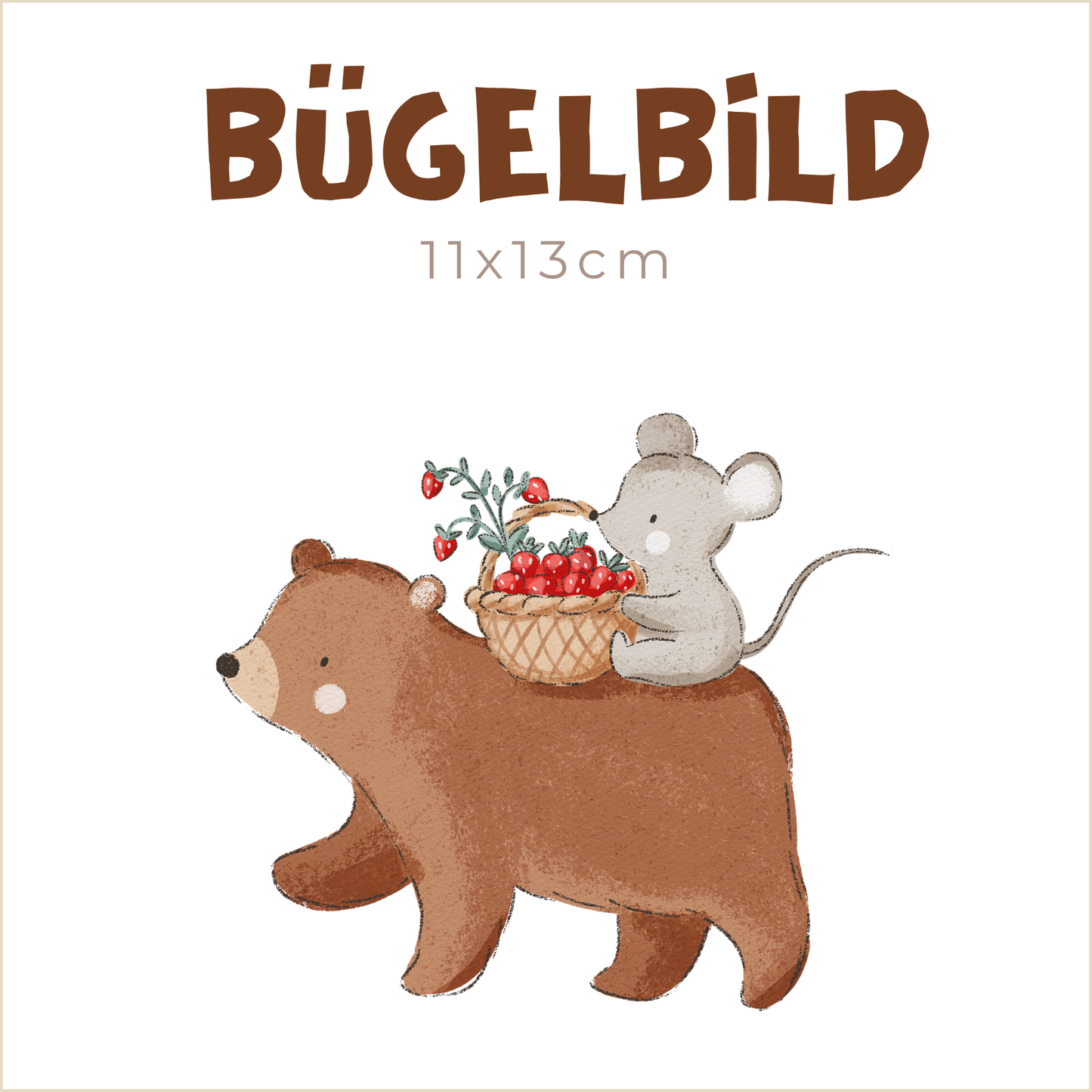 Bügelbild My Beary Berry Friend | 11x13cm