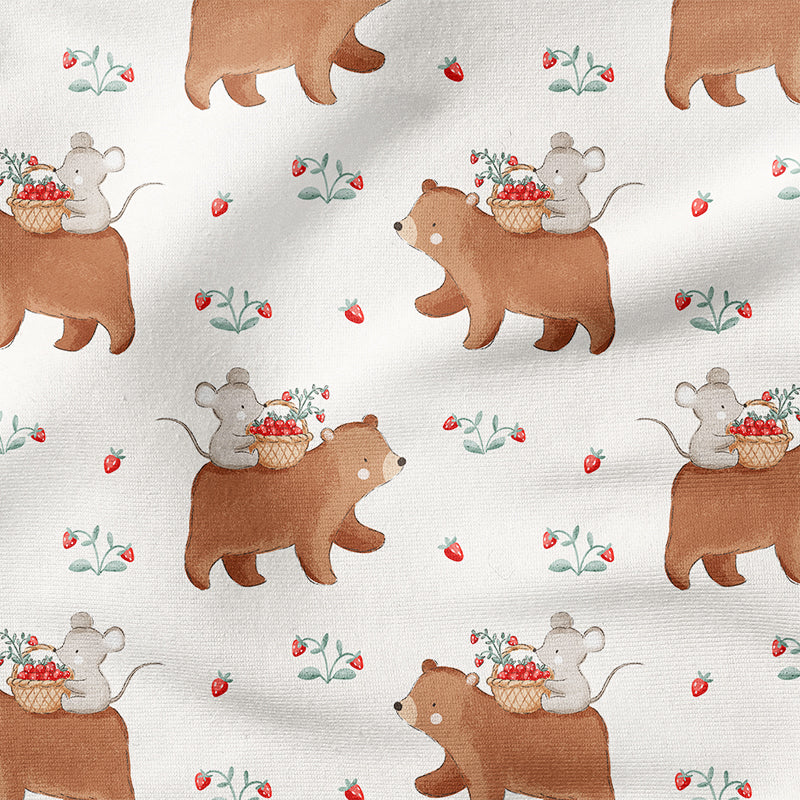 0.5m BIO French Terry My Beary Berry Friend