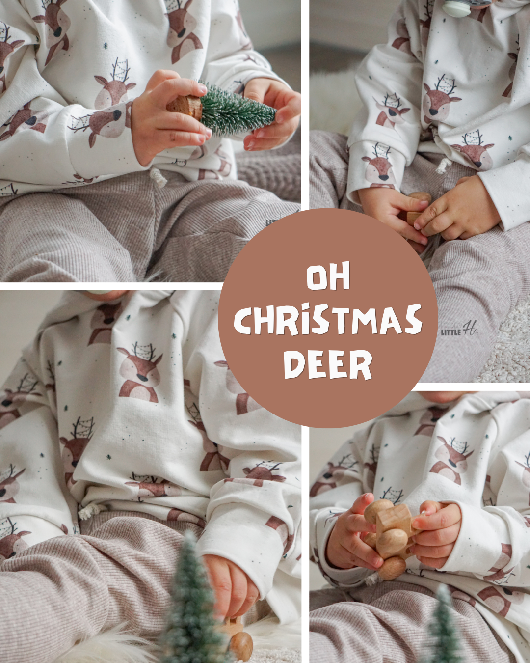 0.5m BIO French Terry Oh Christmas Deer *STOFFÜBERSICHT*