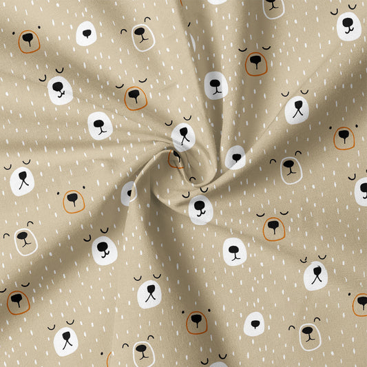 0.5m Biojersey Oh my Bear allover beige