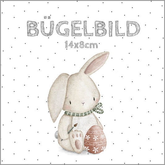 Bügelbild Osterhase | 14x8cm