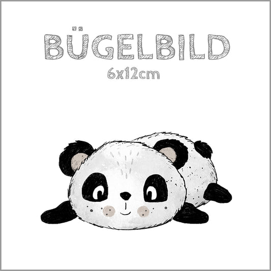 Bügelbild Panda | 6x12cm