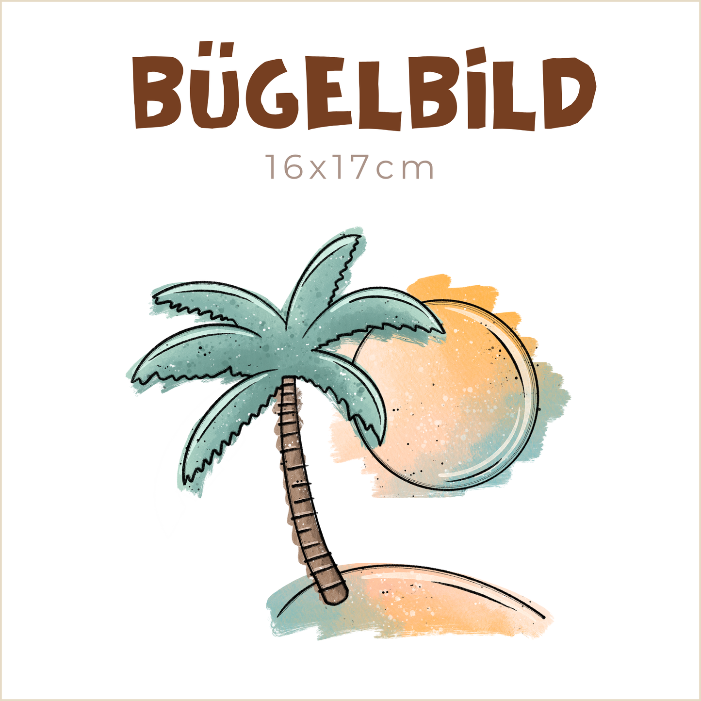 Bügelbild Paradise | 16x17cm