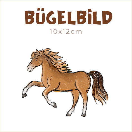 Bügelbild Pferde-Scratch: Pferd braun | 10x12cm