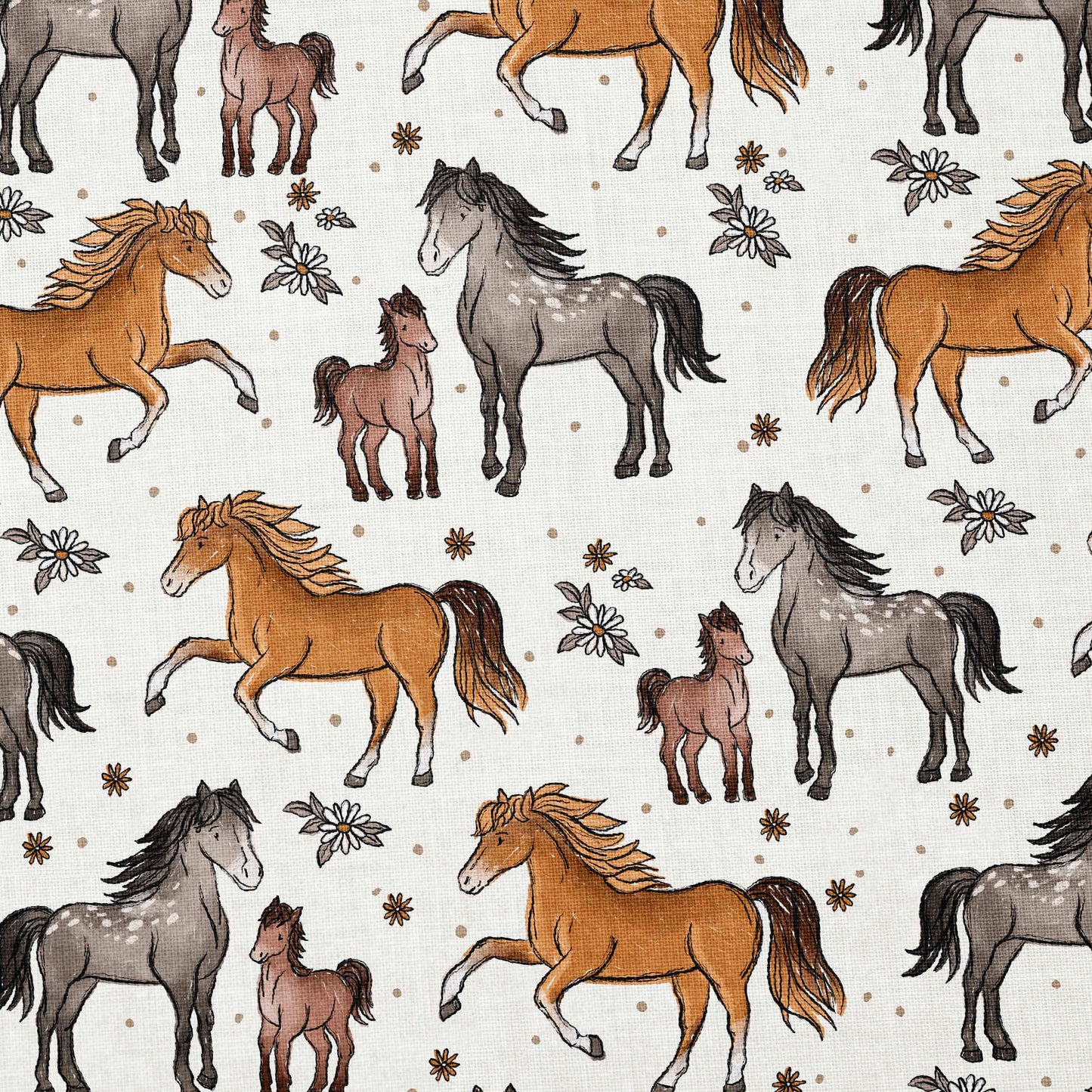 0.5m Baumwolle Pferde Scratch *VORBESTELLUNG: Lieferzeit 4-6 Wochen*