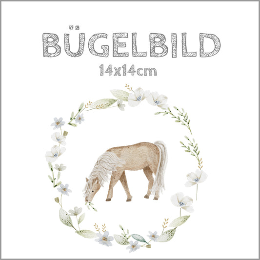 Bügelbild Pferdeliebe Kreis | 14x14cm