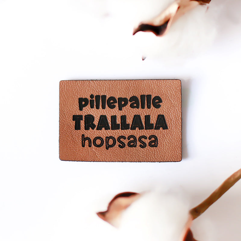 Kunstlederlabel Pillepalle Trallala | 1 Stück
