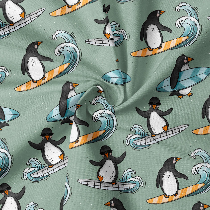 0.5m BIO French Terry Pinguin-Surfing
