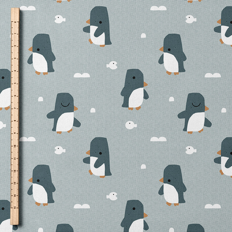 0.5m BIO French Terry Pinguin french blue