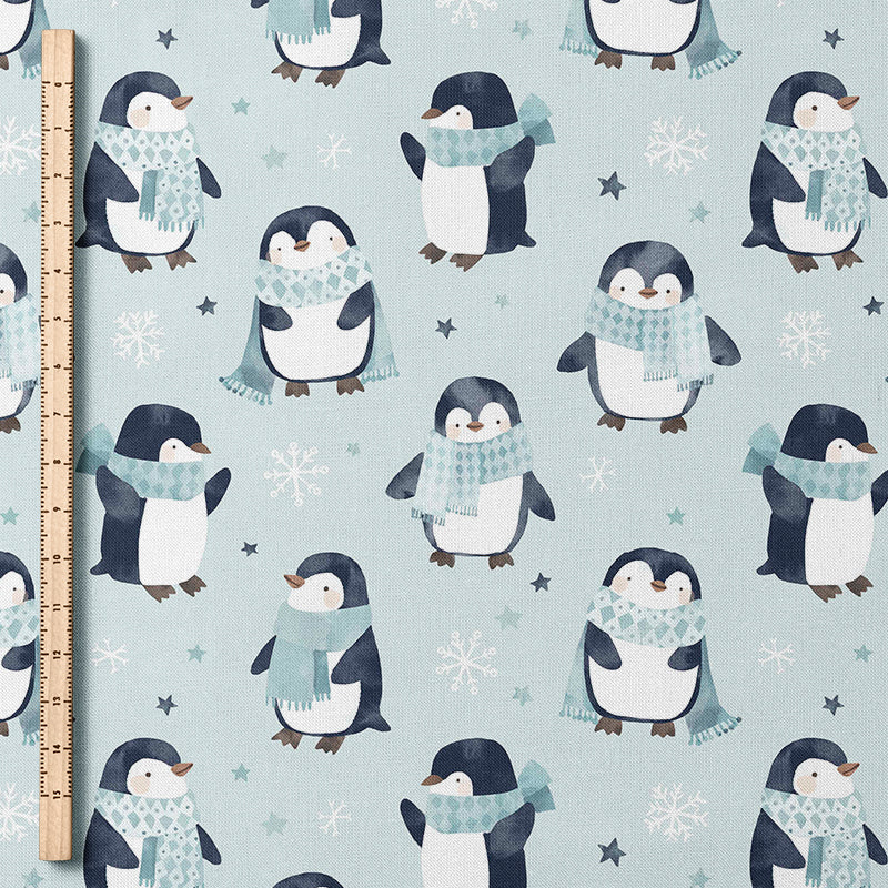 0.5m BIO French Terry Pinguin ice
