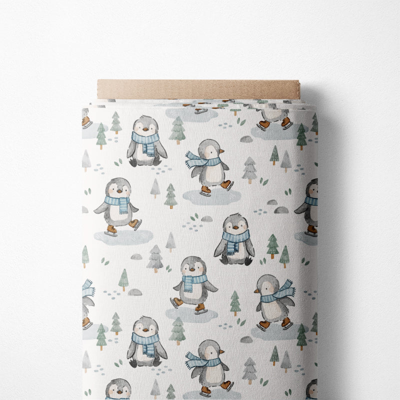 0.5m BIO French Terry Eis-Pinguine
