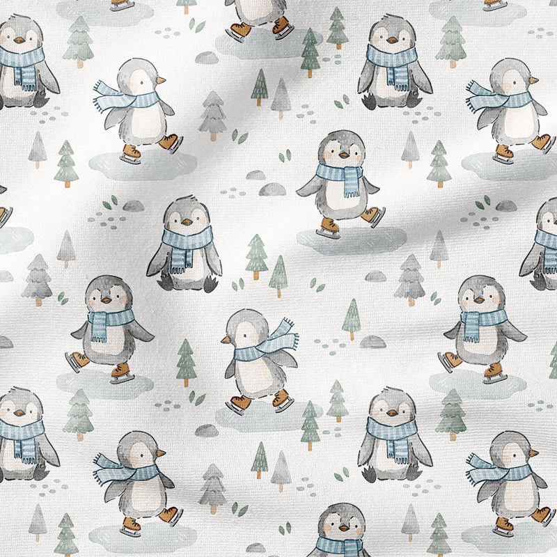 0.5m BIO French Terry Eis-Pinguine