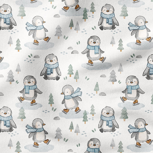 0.5m BIO French Terry Eis-Pinguine