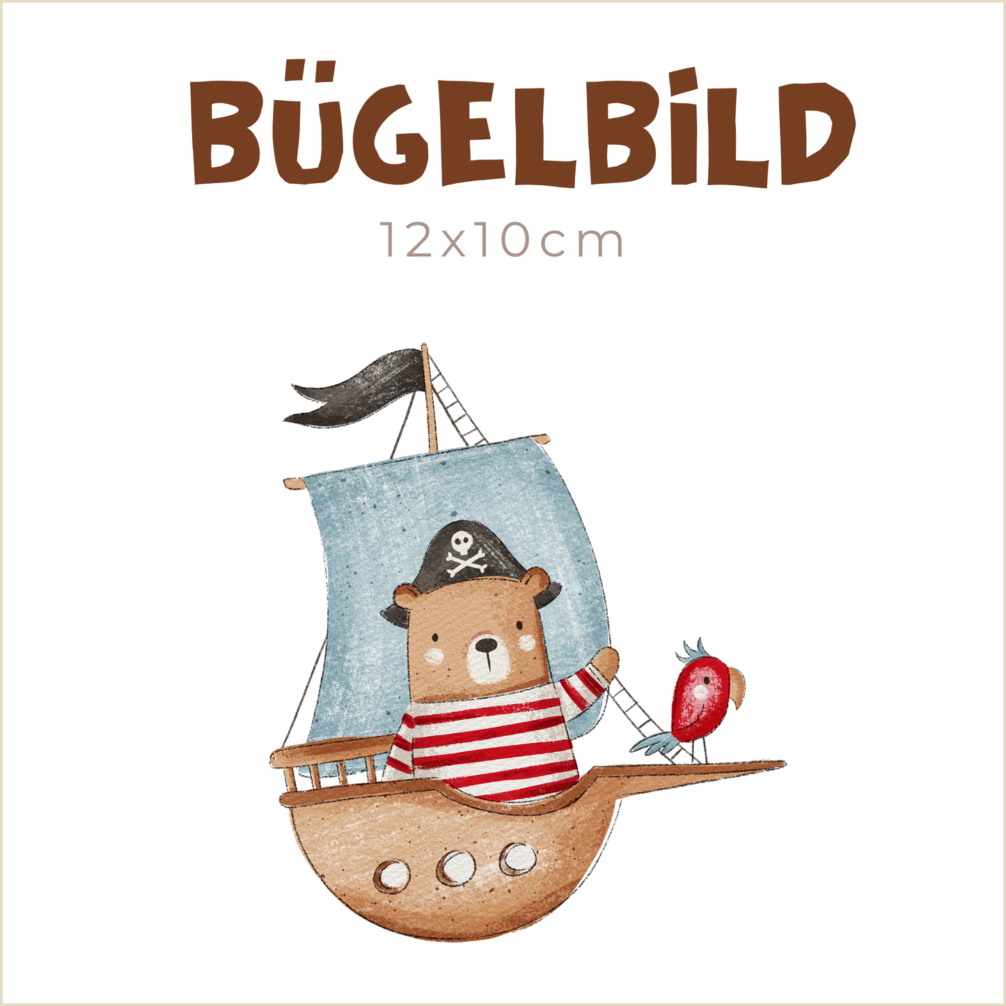 Bügelbild Pirate-Bear | 12x10cm