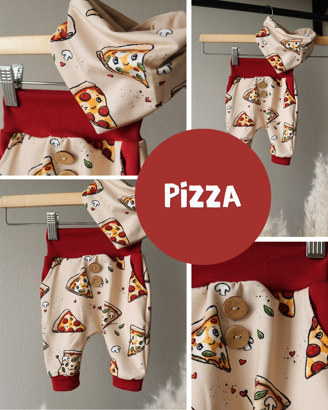 0.5m Baumwolle Pizza *VORBESTELLUNG: Lieferzeit 4-6 Wochen*