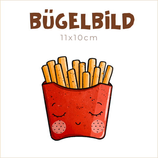 Bügelbild Pommes-Team | 11x10cm