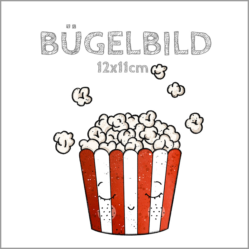 Bügelbild Popcorn | 12x11cm