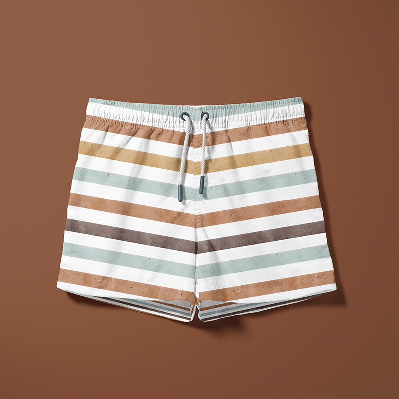 0.5m Bademodestoff Regenbogen Stripes