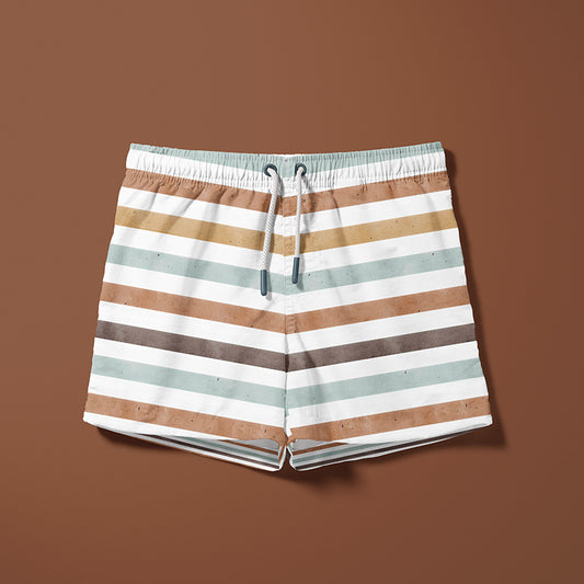 0.5m Bademodestoff Regenbogen Stripes