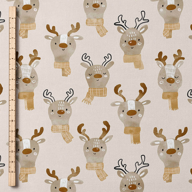 0.5m BIO Ribjersey Rentiere honey