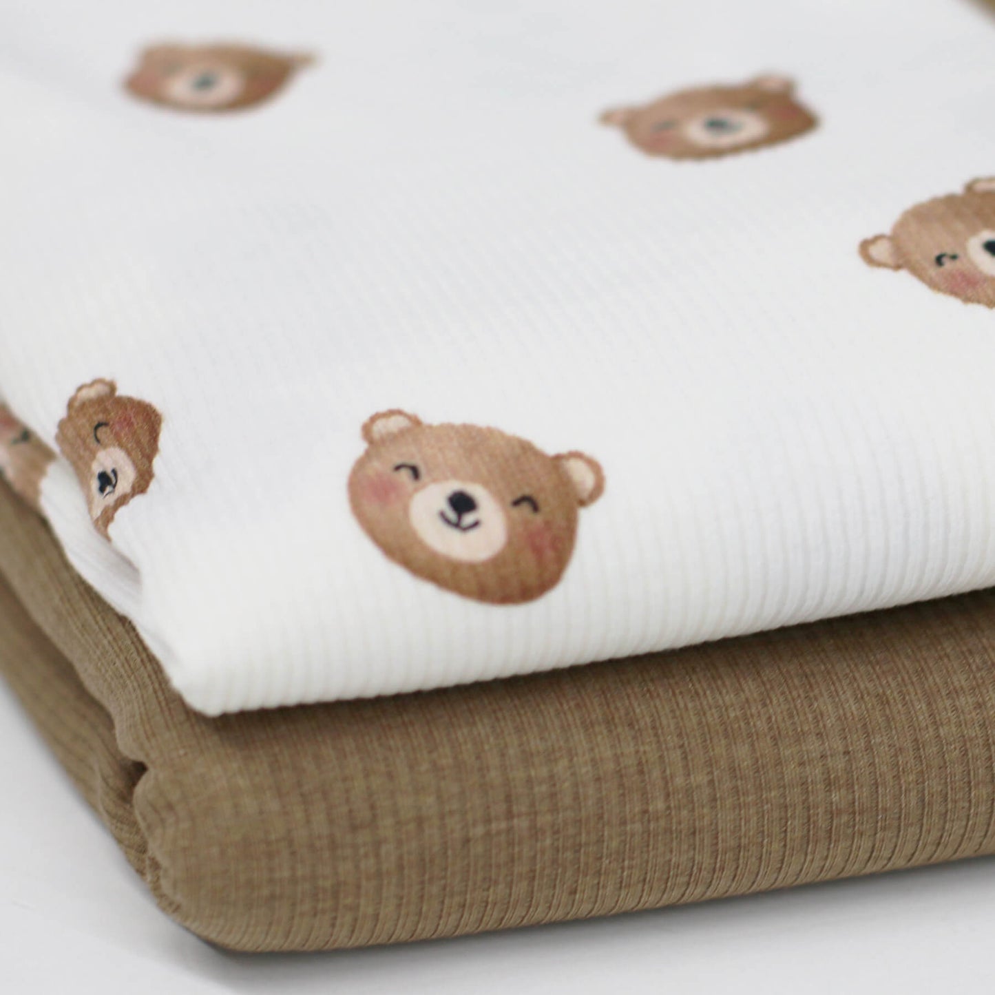 0.5m Ribjersey Bären ecru