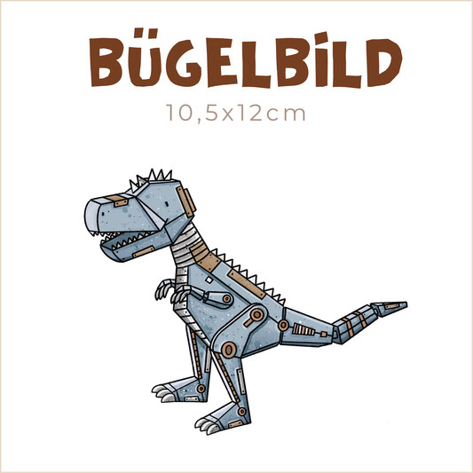 Bügelbild Roborex blau | 10,5x12cm
